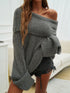 'Clarimond' Drop Shoulder Oversized Knit Sweater - Celes Fashion